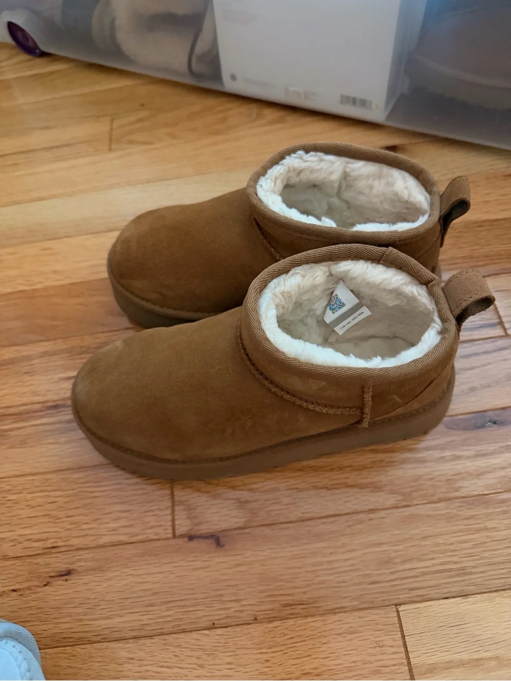 Kids Cozy ugg Shearling Slip-On platform Boots - Brown